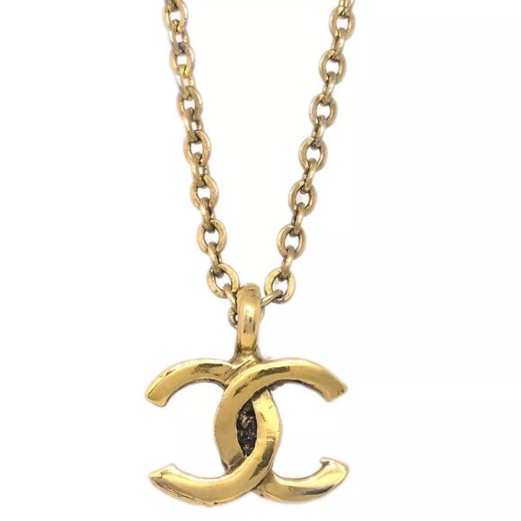 Chanel Gold CC Pendant Necklace 376/1982 XX90163 - Picture 1 of 4